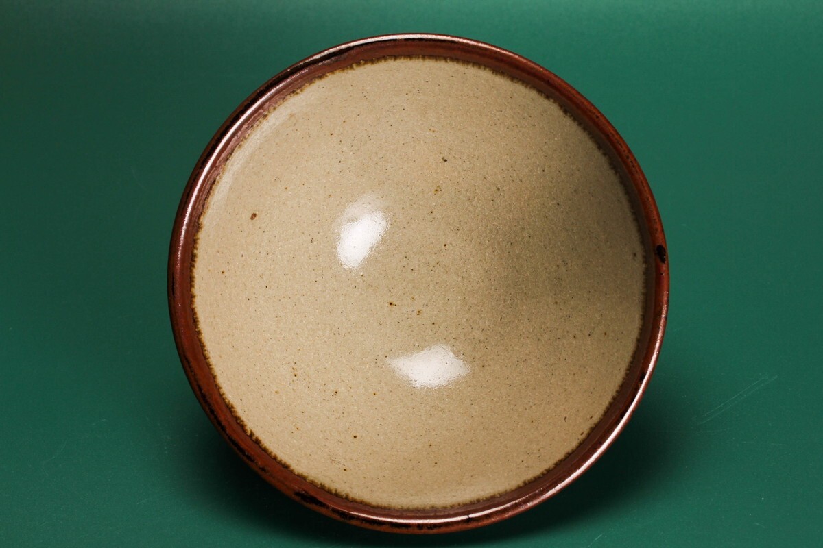 本物保証】濱田庄司(浜田庄司) 縁黒茶碗 共箱 益子焼 人間国宝 美品
