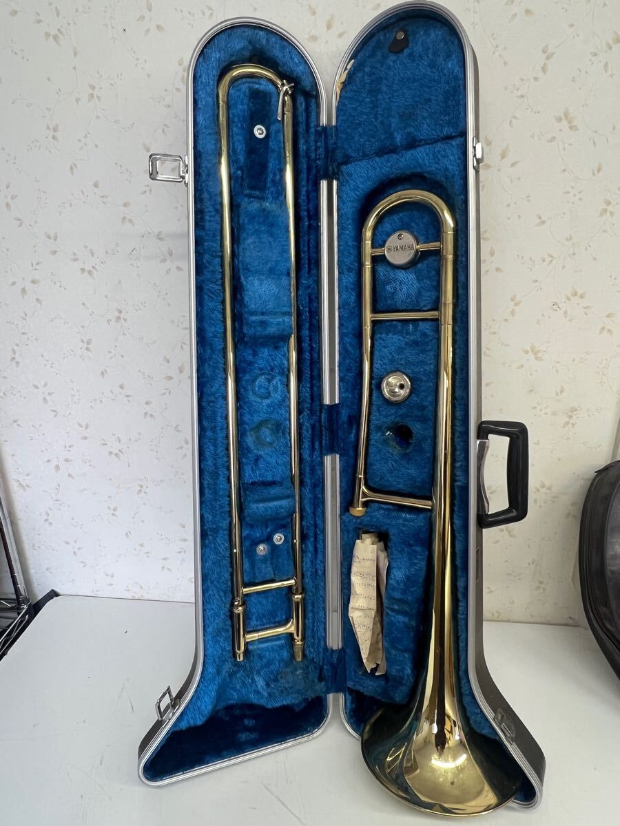 YAMAHAトロンボーンＹＳＬ252 AK8361○YAMAHA YSL-252 トロンボーン 管楽器 ハードケース付 動作