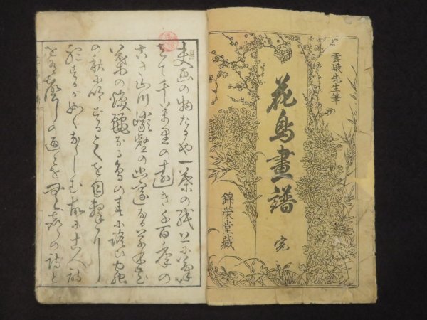 絵入り 和本(7【花鳥画譜】木版画 橘雲峨 明治17年 博物画 検)古書