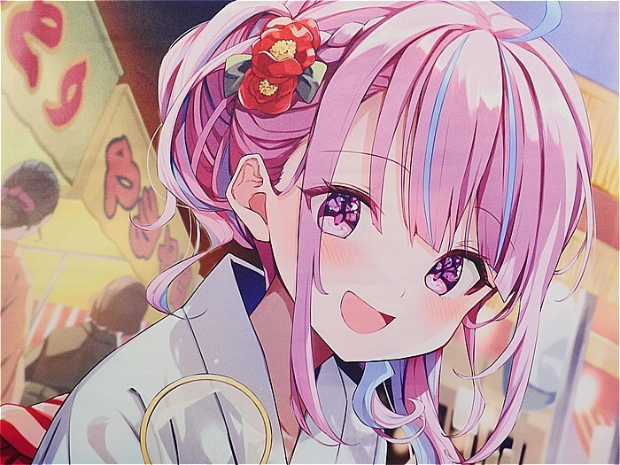 湊あくあ 夏祭り ホロライブ B2タペストリー さまてる/ウサギBOSS