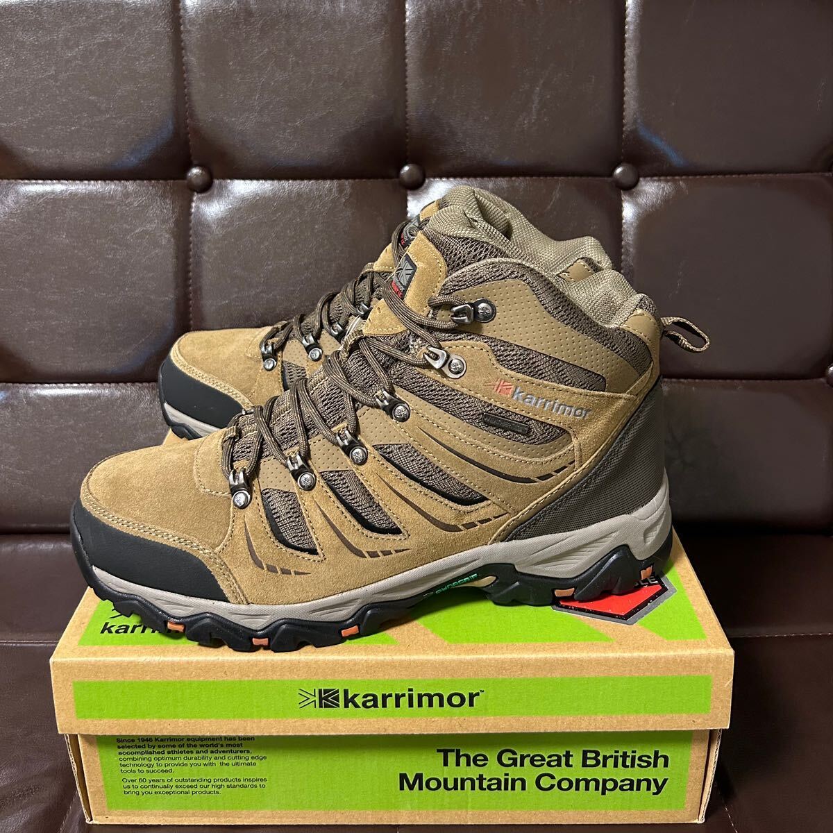 新品！KarrimorカリマーMount Mid9weathertite本革防水トレッキングシューズ27cmトープweathertite防水DYNAGRIPソール_1