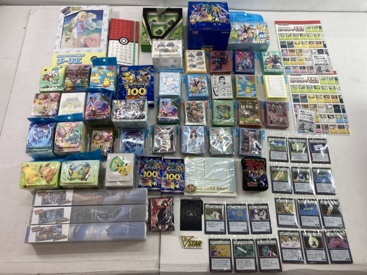 04wy8277△【1円～】カードサプライ・デッキ まとめ ポケカ多め