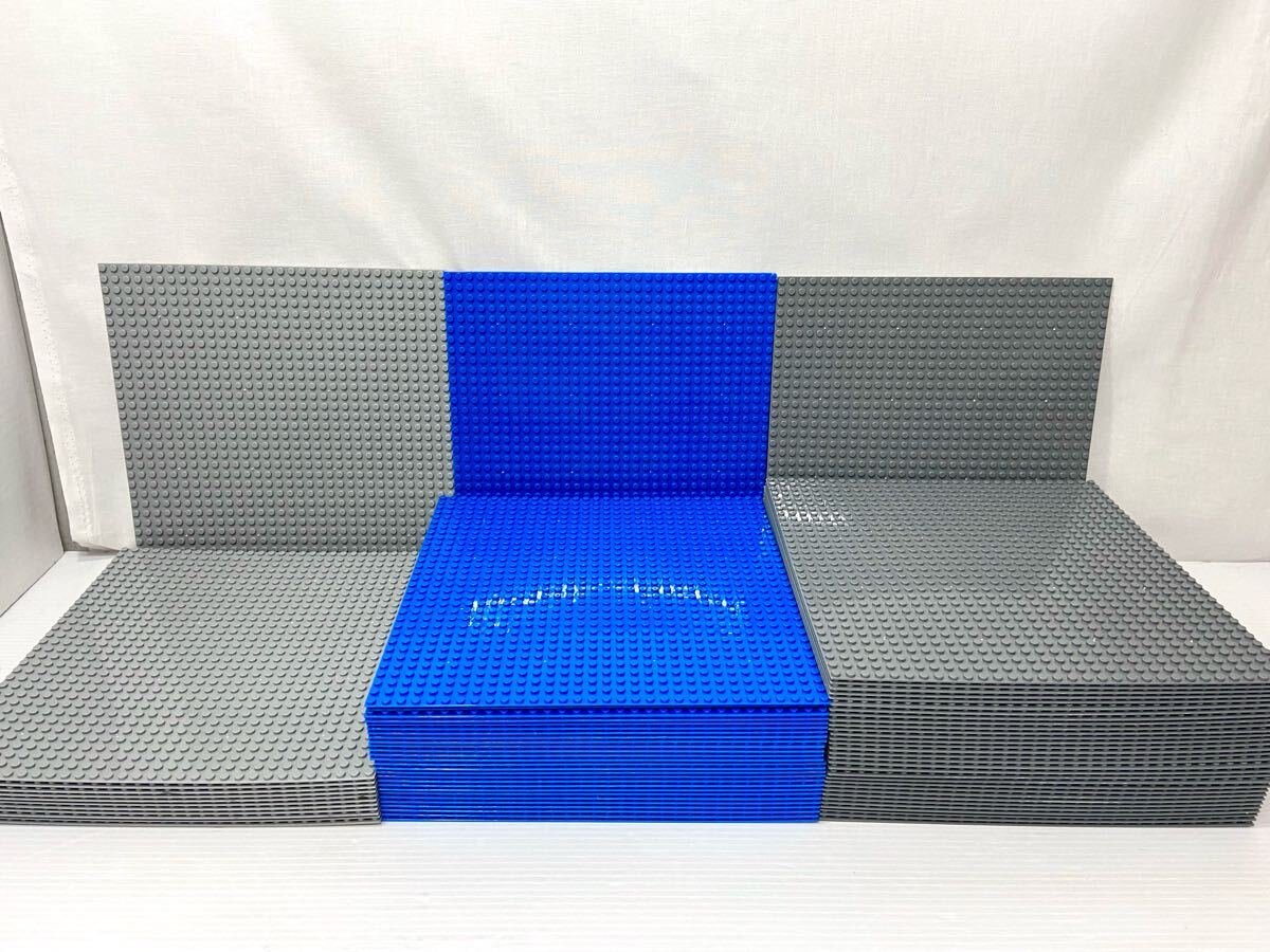 ☆新品未使用品☆ レゴ互換　基礎板　大量　７０枚セット　ベースプレート　基板　青色　グレー　LEGO_1
