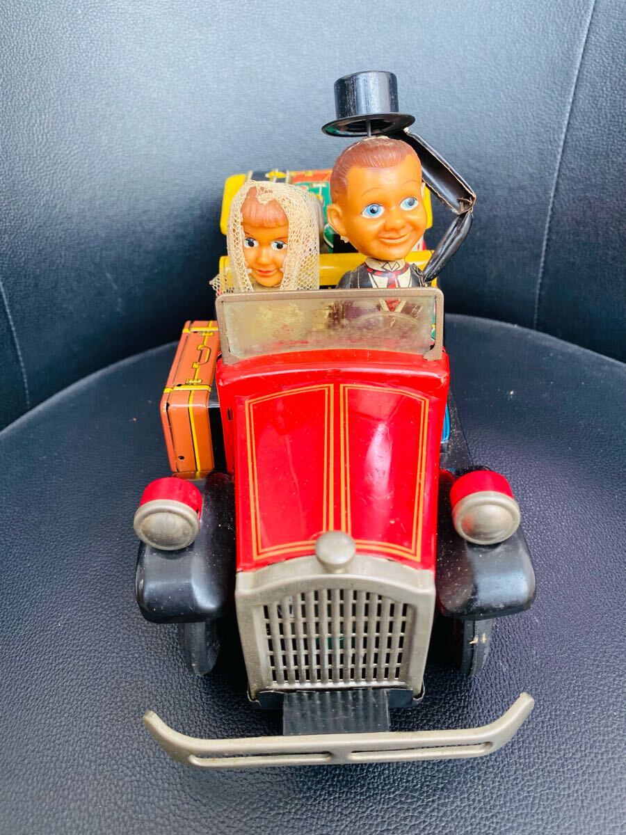 当時物 27cm ブリキ HONEYMOON CAR _2