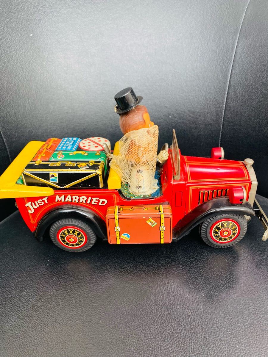 当時物 27cm ブリキ HONEYMOON CAR _3