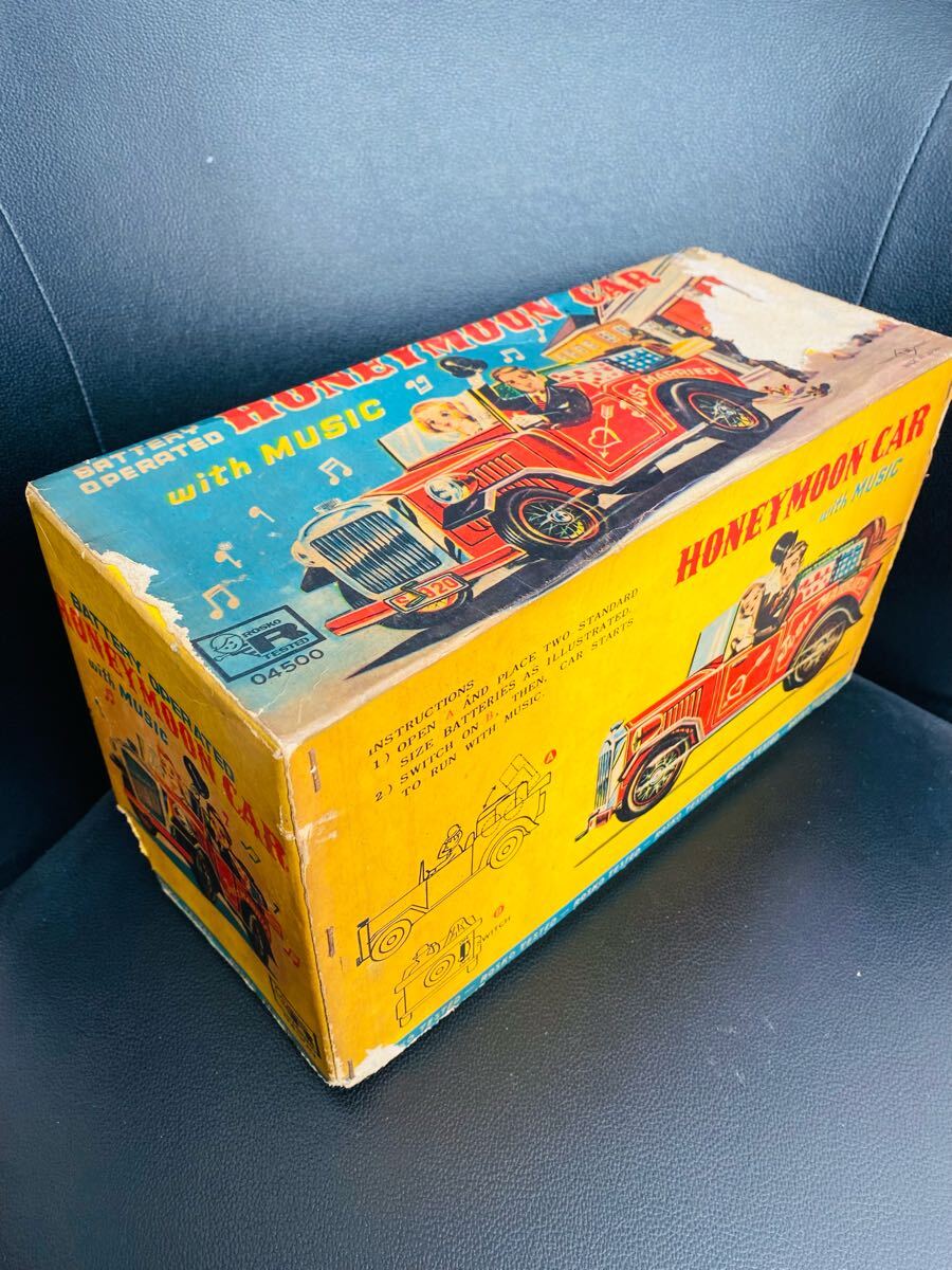 当時物 27cm ブリキ HONEYMOON CAR _7
