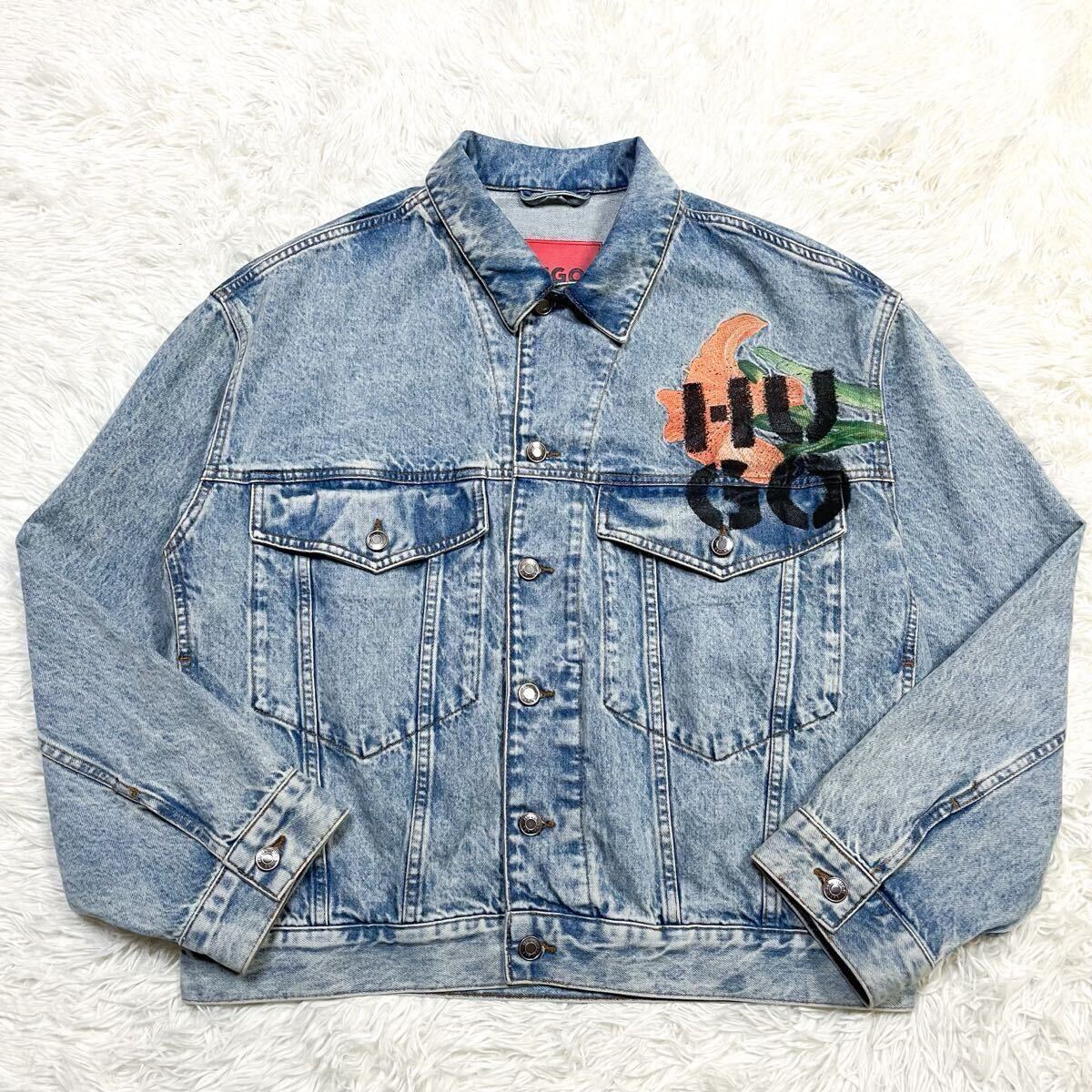極美品 2XL相当 超希少 ヒューゴボス/HUGO BOSS デニムジャケット
