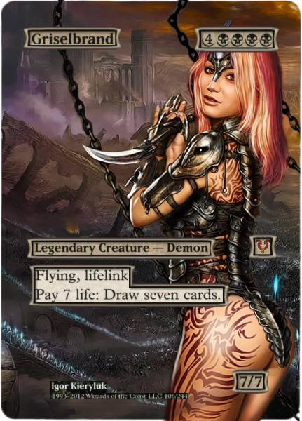 ☆MTG グリセルブランド/Griselbrand 拡張アート FOIL(黒)｜売買された