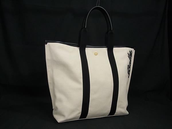 1円 □極美品□ BALLY バリー キャンバス トートバッグ ハンドバッグ