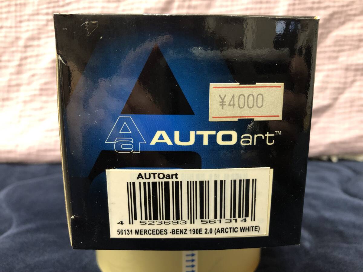 当時物！在庫品・AUTO art・1/43 メルセデスベンツ 190E 2.0 (白)・未開封品・現品限り！_5