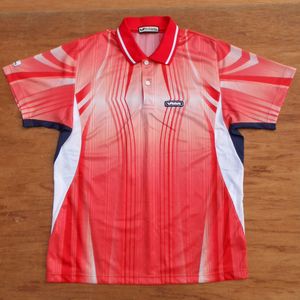 Butterfly バタフライ ゲームシャツ M レッド~オレンジxホワイトxネイビー 赤 JTTA ユニ