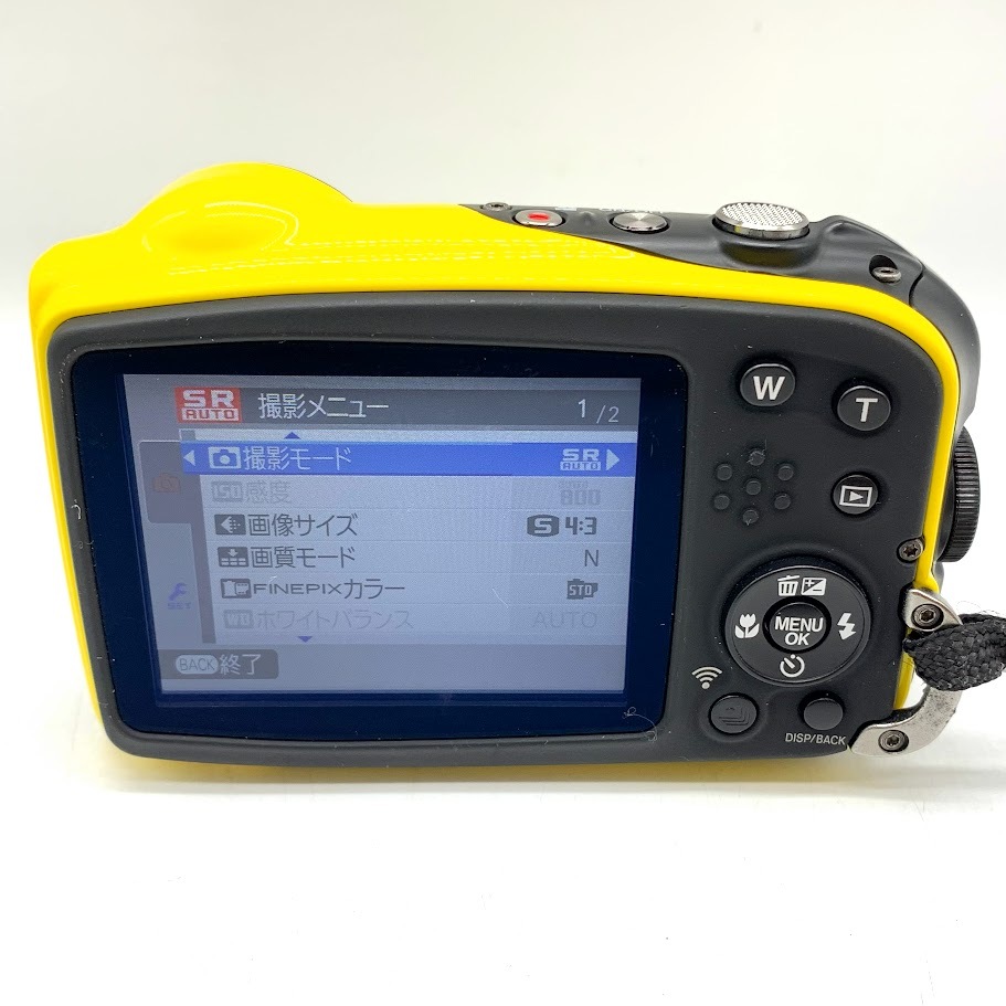 【AH-18】通電確認済　FUJIFILM　FinePix　XP70　5×　イエロー×ブラックカラー　富士フイルム　ファインピクス　デジカメ　バッテリー付_3