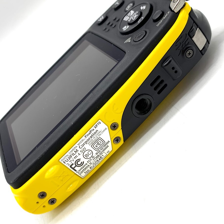 【AH-18】通電確認済　FUJIFILM　FinePix　XP70　5×　イエロー×ブラックカラー　富士フイルム　ファインピクス　デジカメ　バッテリー付_5