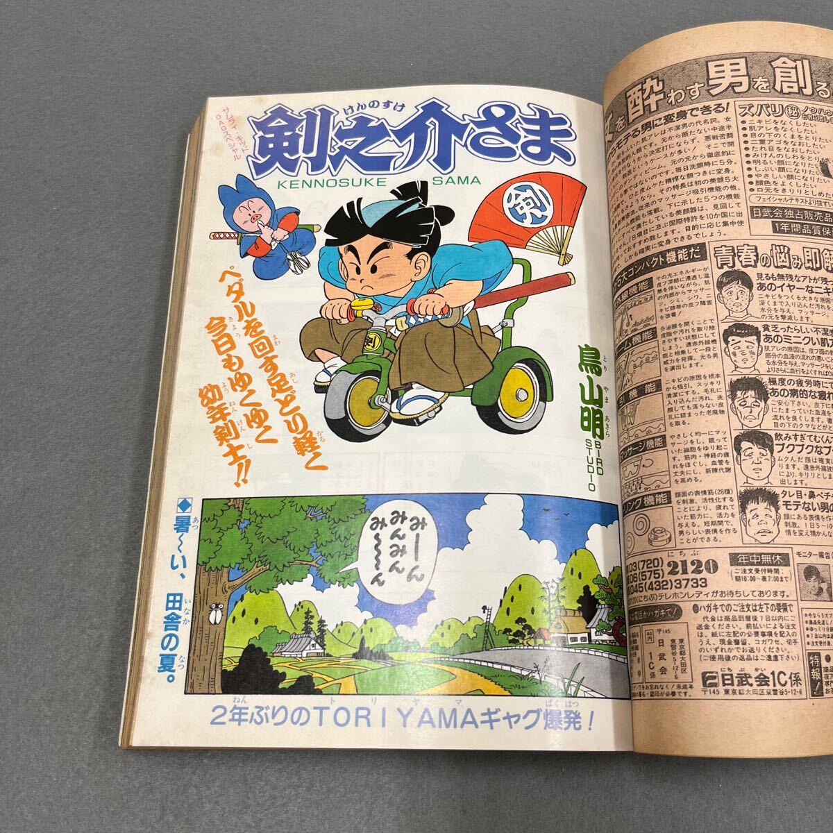 週刊少年ジャンプ○NO.38○1987年8月31日号○剣之助さま○鳥山明○読切