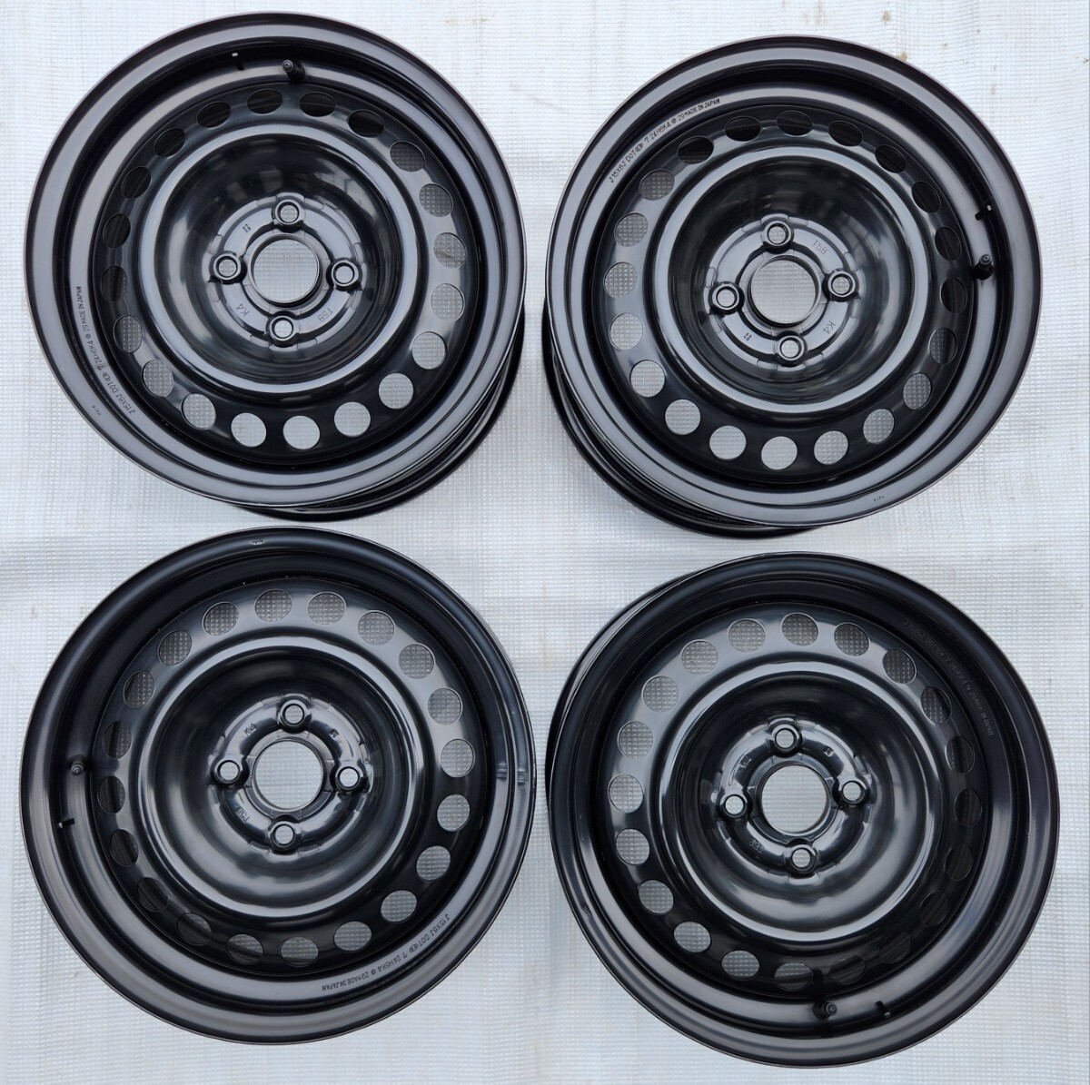 ホンダフィット純正 スチールホイール 4本セット 15インチ 6J +50