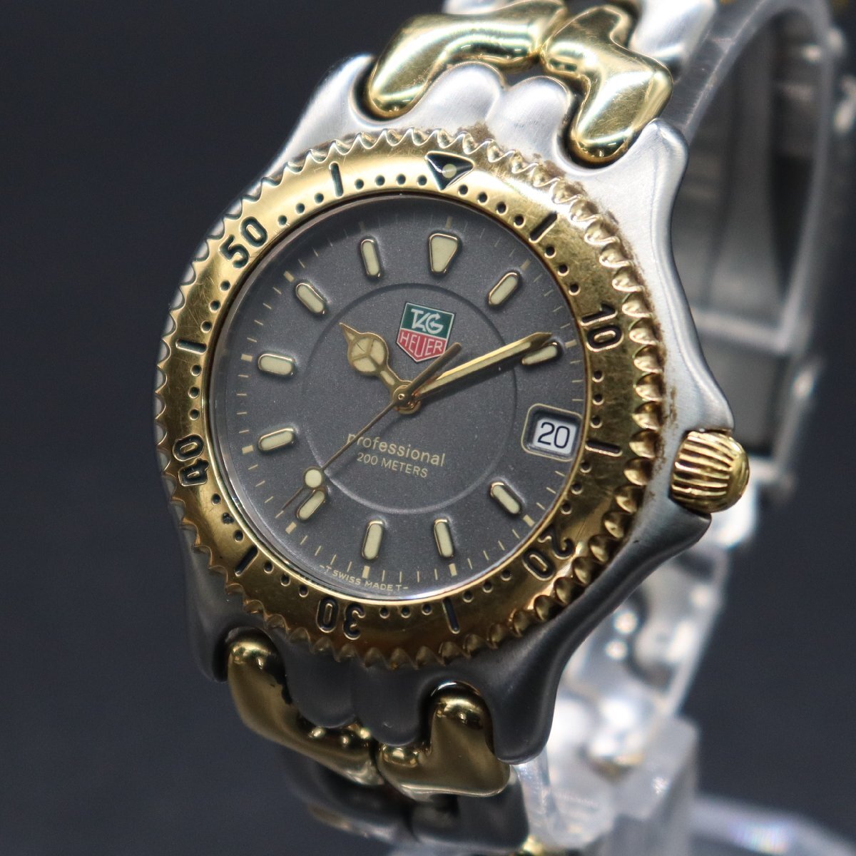 埼180 タグホイヤー プロフェッショナル 200ｍ QZ WG1120-K0 電池新品 TAG HEUER タグホイヤー プロフェッショナル200M WG1120-0