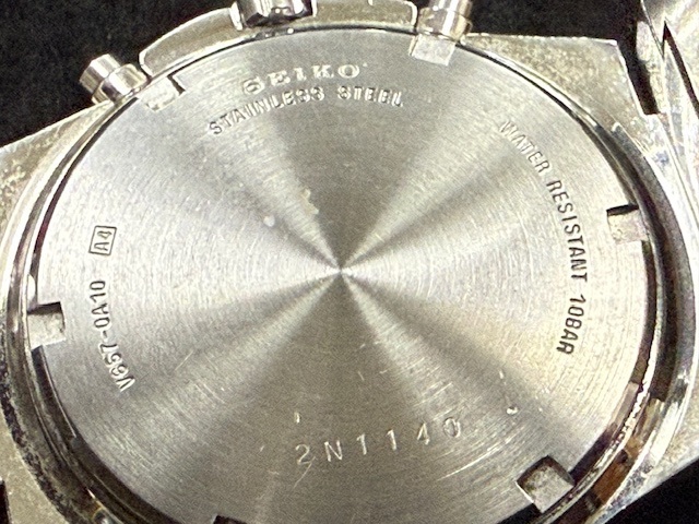 SEIKO セイコー V657-0A10 クロノグラフ デイト メンズ クォーツ腕時計