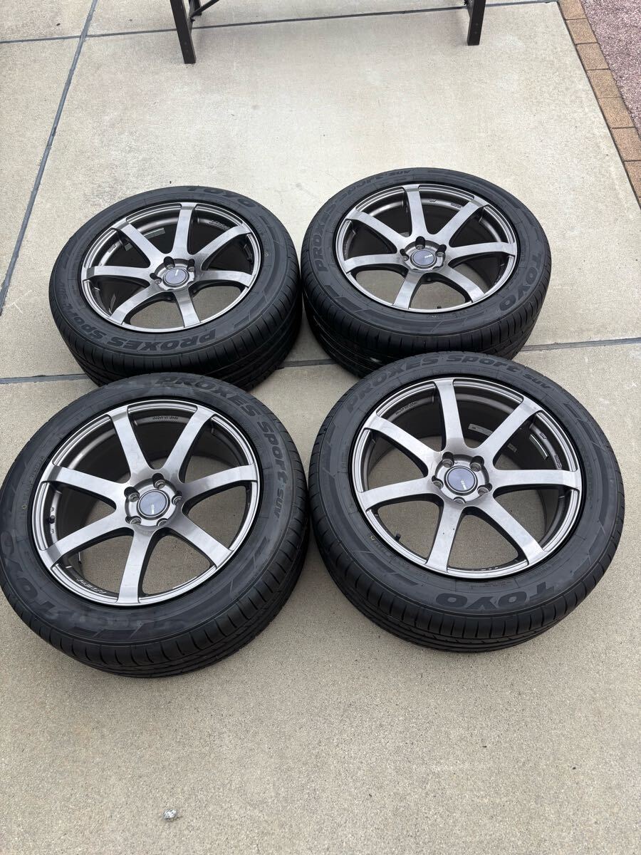 エンケイ PF07 19インチ 9J +40 5H 114.3 タイヤホイール4本セット 美