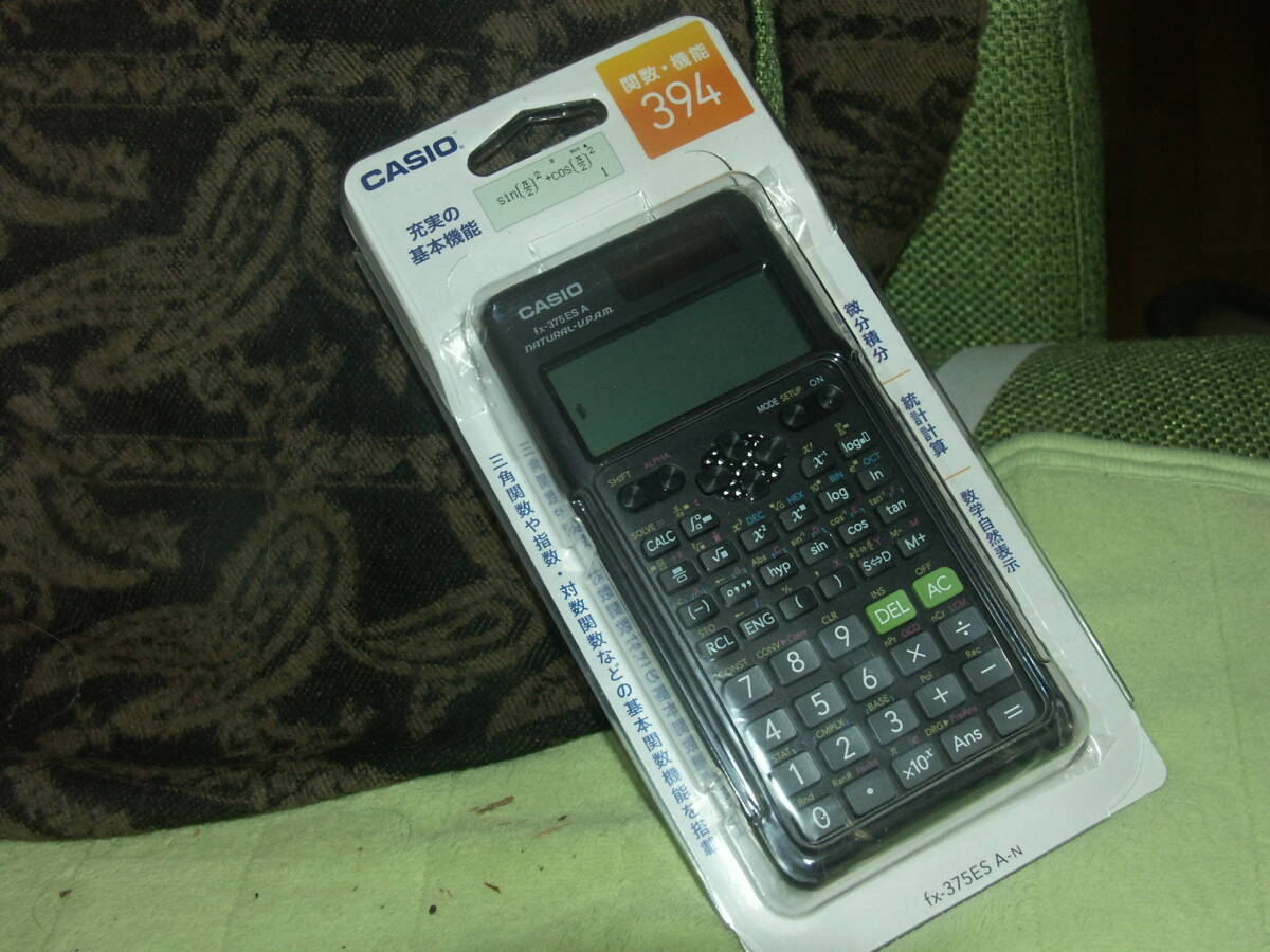 ＣＡＳＩＯ関数電卓★ＦＸ－３７５ＥＳ　Ａ　【未開封新品】　対数、三角関数　複素数　ベクトル計算　数学自然表示_1