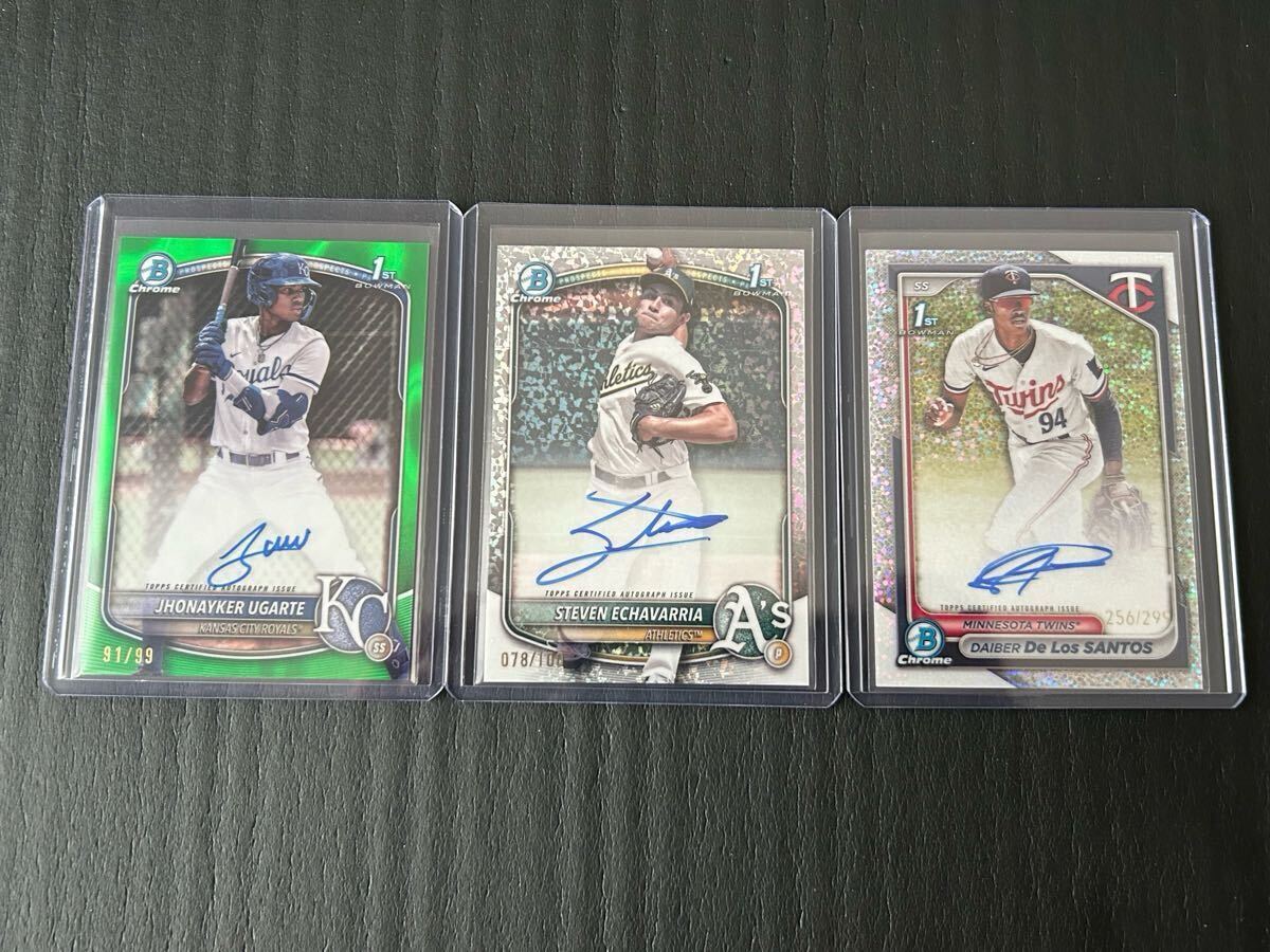 2025 Bowman 1st AUTO シリアル入 3枚セット Jhonayker Ugarte Steven 