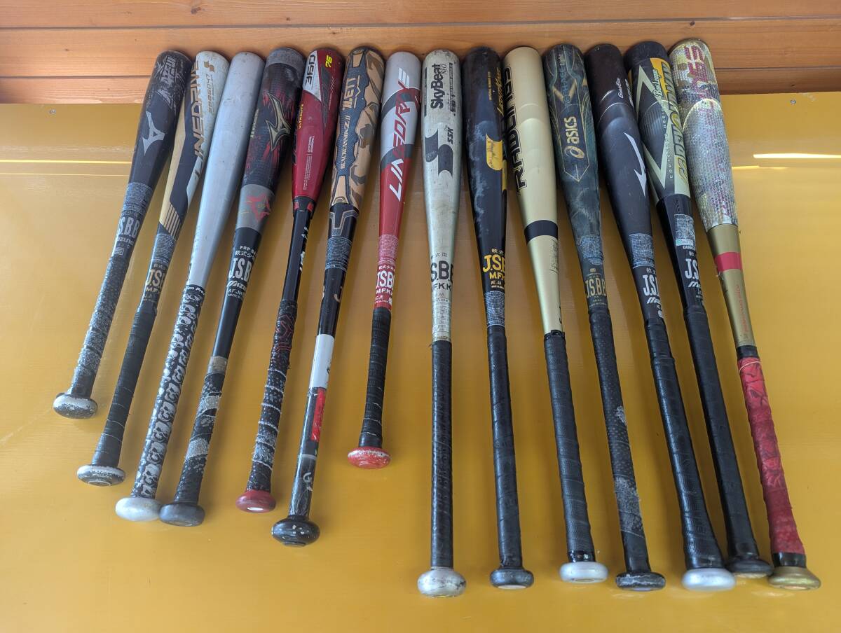 43309 軟式用金属バット まとめ売り 14本セット 中古 Mizuno ZETT