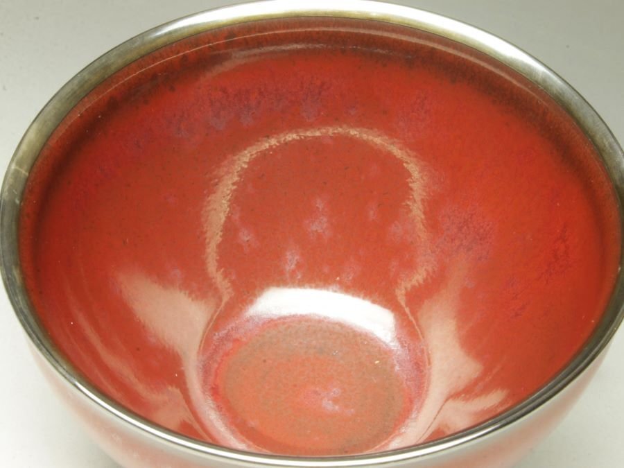□加藤孝俊特集□ 紅瓷天目小碗六 共箱 懐石 食器 料亭 向付 たっぷり