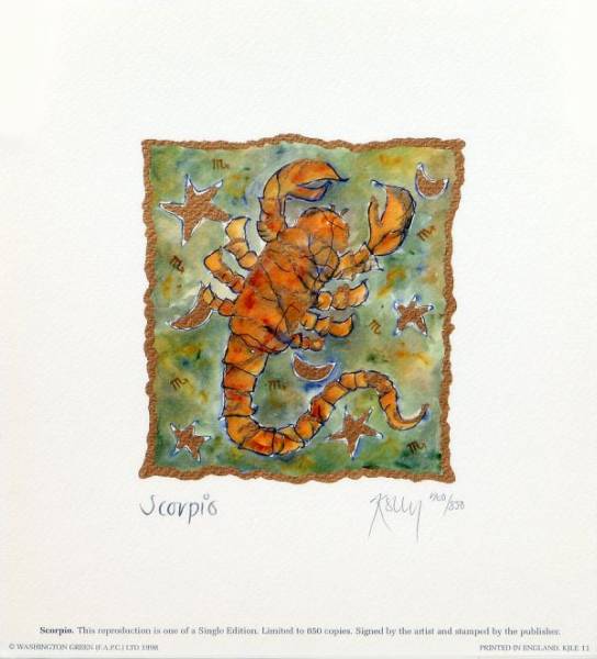 ケリー ジェーン 代表作 星座シリーズ 「Scorpio」 証明書 直筆_1