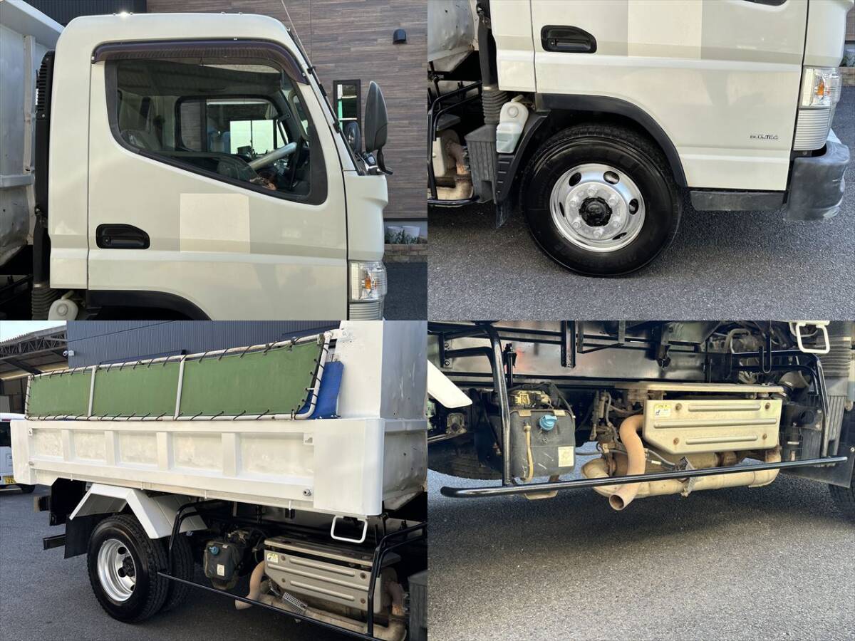 動画有！売り切り！H27年 三菱 キャンター ダンプ Lゲート テールゲート 積載4000kg 2.9L ディーゼル 5速MT エンジン好調！佐賀福岡_5