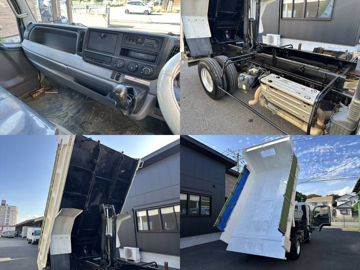 動画有！売り切り！H27年 三菱 キャンター ダンプ Lゲート テールゲート 積載4000kg 2.9L ディーゼル 5速MT エンジン好調！佐賀福岡_9