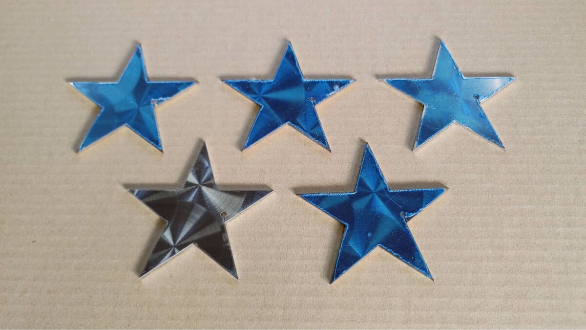 星型　ステンレス　ウロコ 85mm 5枚　穴あり_1