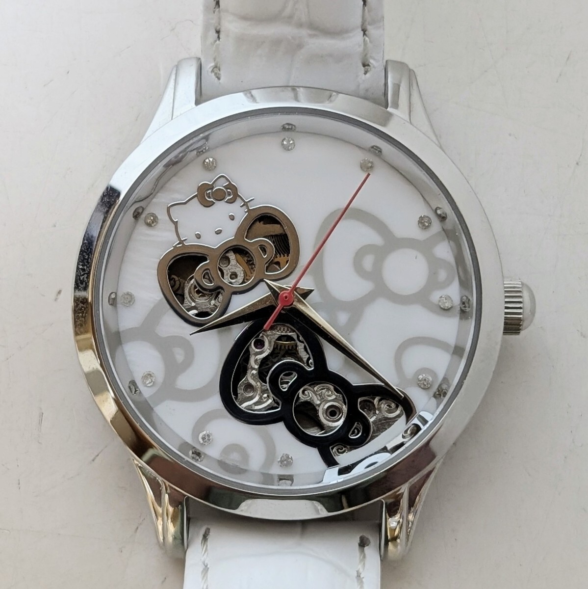 Kitty 20J AUTOMATIC ダイヤモンド入り高級機械式時計 シースルー