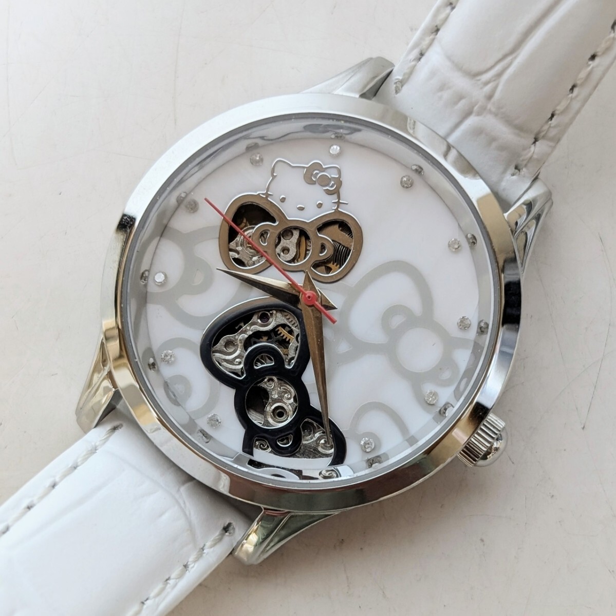 Hello Kitty 20J AUTOMATIC ハローキティー 自動巻き シースルー 