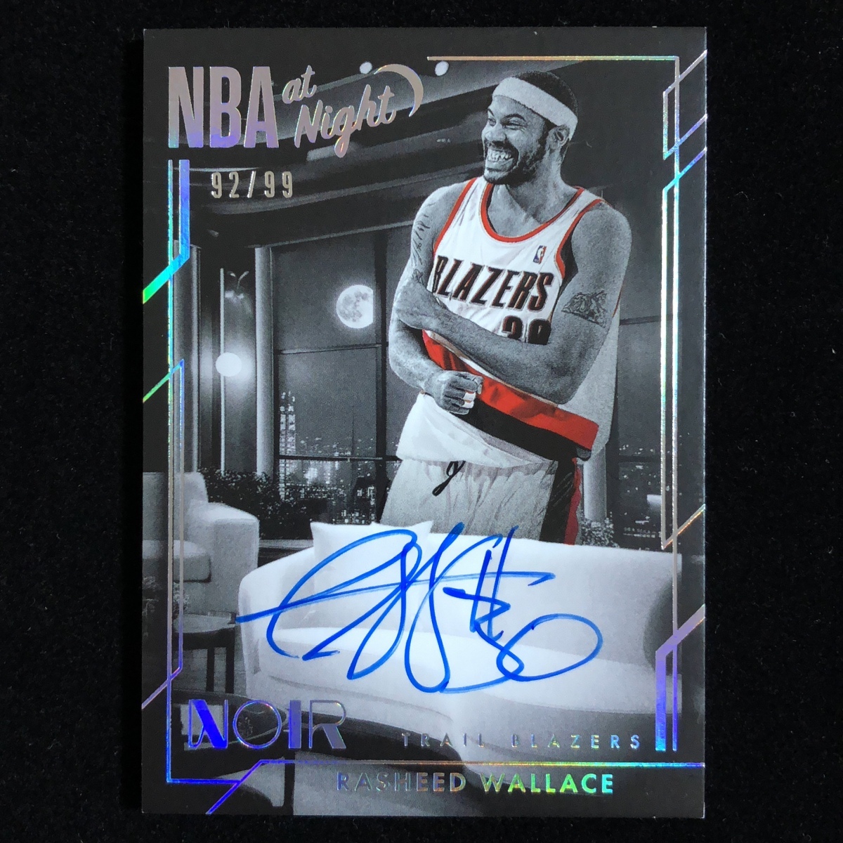 Rasheed Night Auto Rasheed Wallace ラシード ウォーレス Panini Noir At Night 2024-2025 /99 Auto サイン ...