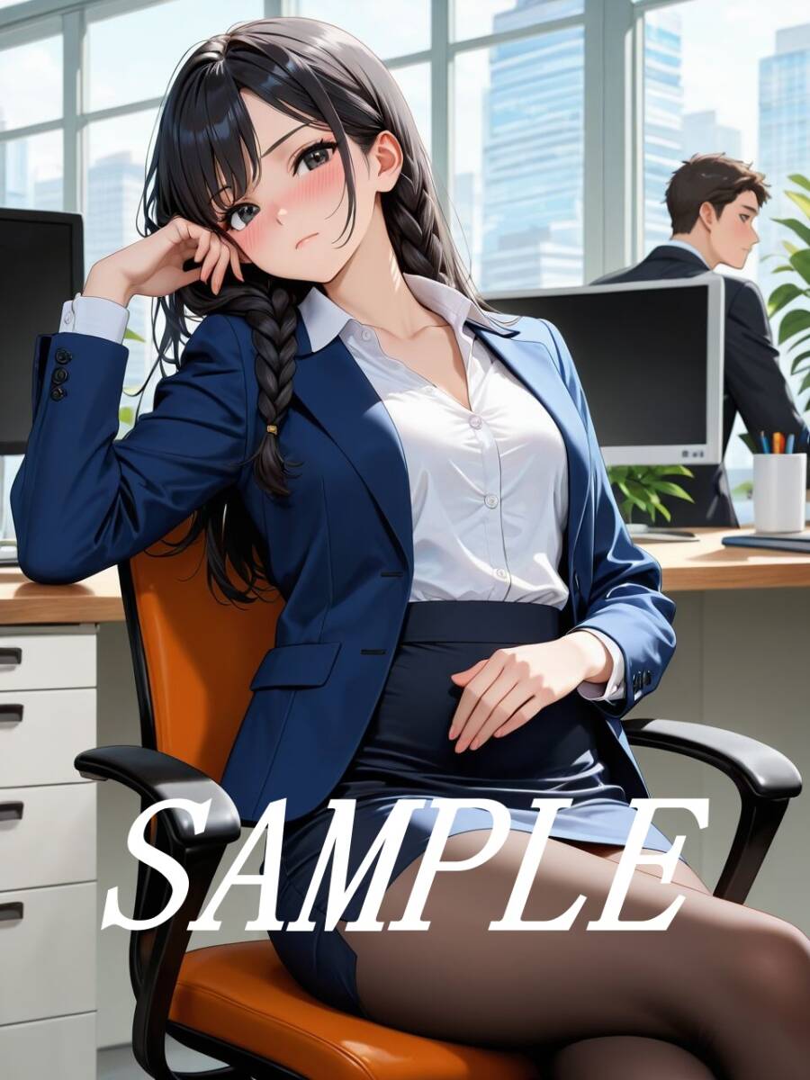 1点物】AIイラスト A4ポスター 高品質 可愛い 美女 美少女 彼女 OL