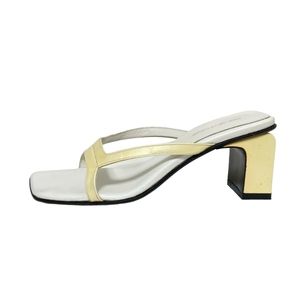 セルジオロッシ sergio rossi ミュール 36 - レザー アイボリー レディース 靴