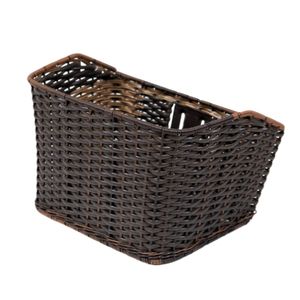 自転車 前カゴ フロントバスケット 籐風ビニールバスケット お買い物カゴ お洒落カゴ レ