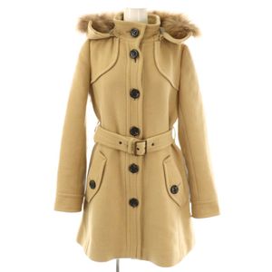 バーバリーブルーレーベル BURBERRY BLUE LABEL セミロングコート 裏地チェック 38 ベー