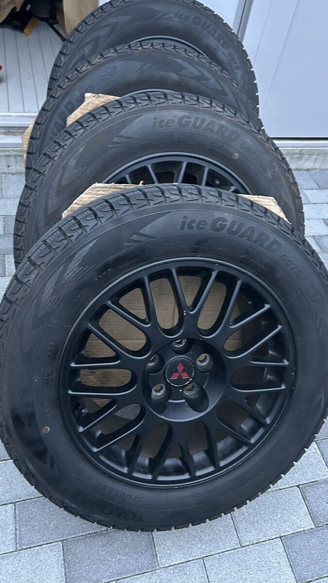 デリカD5 純正アルミホイール ヨコハマ スタッドレスタイヤ デリカd5で使用 ヨコハマ スタッドレス 225 65R17 ランエボ純正