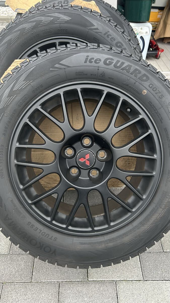 デリカD5 純正アルミホイール ヨコハマ スタッドレスタイヤ デリカd5で使用 ヨコハマ スタッドレス 225 65R17 ランエボ純正