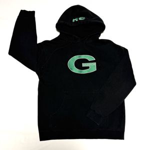 M相当 USA製　スウェットパーカー　lewally G ブラック　黒　サーファー　スケーター　ア