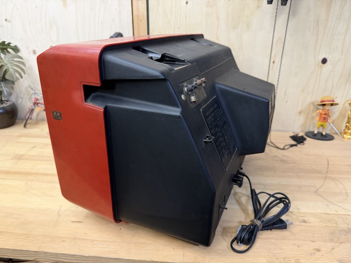 ブラウン管テレビ 4C-P1R ポータブルカラーテレビ 1033 ナショナル 昭和レトロ ブラウン管テレビ アンティーク カラーテレビ