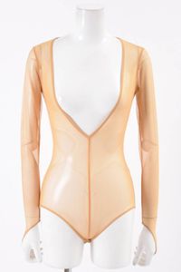 サイズ選んで.IL6S｜タカダンス インナーレオタード/ベージュS-M.L-LL/ ネット 前開き　