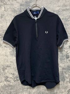 JO843 FRED PERRY × narifuri ハーフジップ シャツ 黒 M