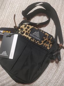 新品 未使用 GREGORY グレゴリー クイックポケット M レオパード ヒョウ柄 ブラック コー