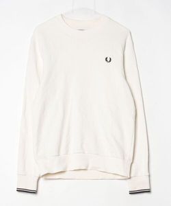 「FRED PERRY」 スウェットカットソー M アイボリー レディース