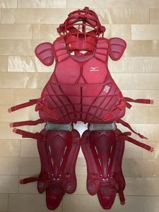 ミズノ キャッチャー防具 3点セット 軟式用 マスク レガース プロテクター 野球 キャッチ