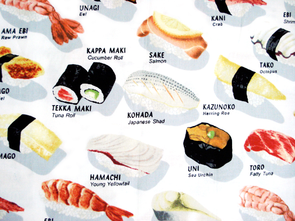 寿司柄 白地 Usaコットン プリント生地 売買されたオークション情報 Yahooの商品情報をアーカイブ公開 オークファン Aucfan Com