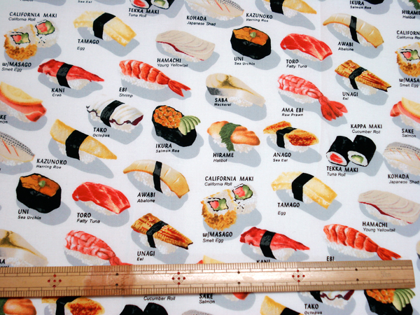 寿司柄 白地 Usaコットン プリント生地 売買されたオークション情報 Yahooの商品情報をアーカイブ公開 オークファン Aucfan Com