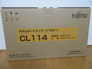 訳あり　激安　 富士通　FUJITSU 純正ドラムカートリッジ CL114 　Y　イエロー 　現品　1
