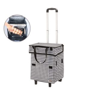 送料300円(税込)■nt255■スマートショッピングカート エッグホルダー付 千鳥格子 11000